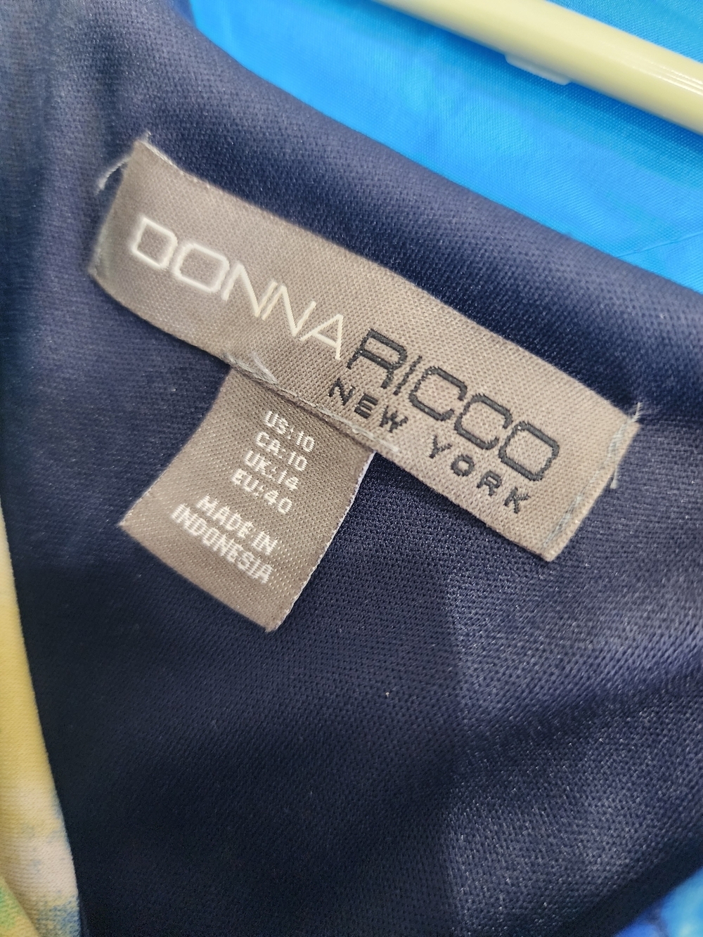 Donna Ricco New York Navy Dress with Blue Accents